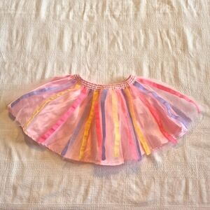 Gymboree girls size 12-18 months lined tulle witb ribbon skirt outlet EUC